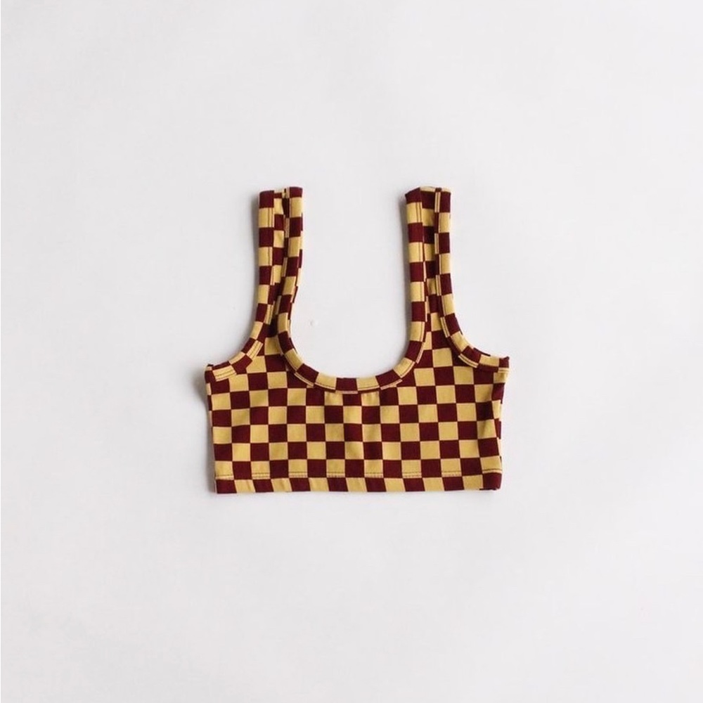 ARQ checkered wide strap bra